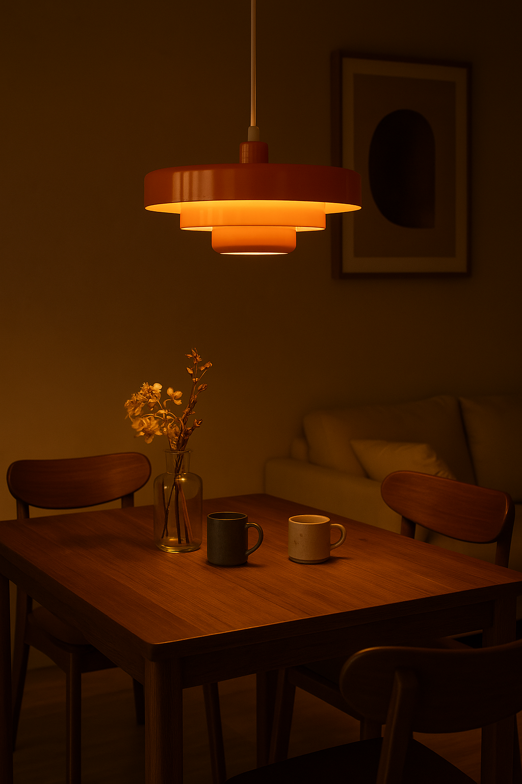 Oświetlenie LED do kuchni, lampa wisząca vintage. Metalowa, stylowa, designerska, idealna nad stół.