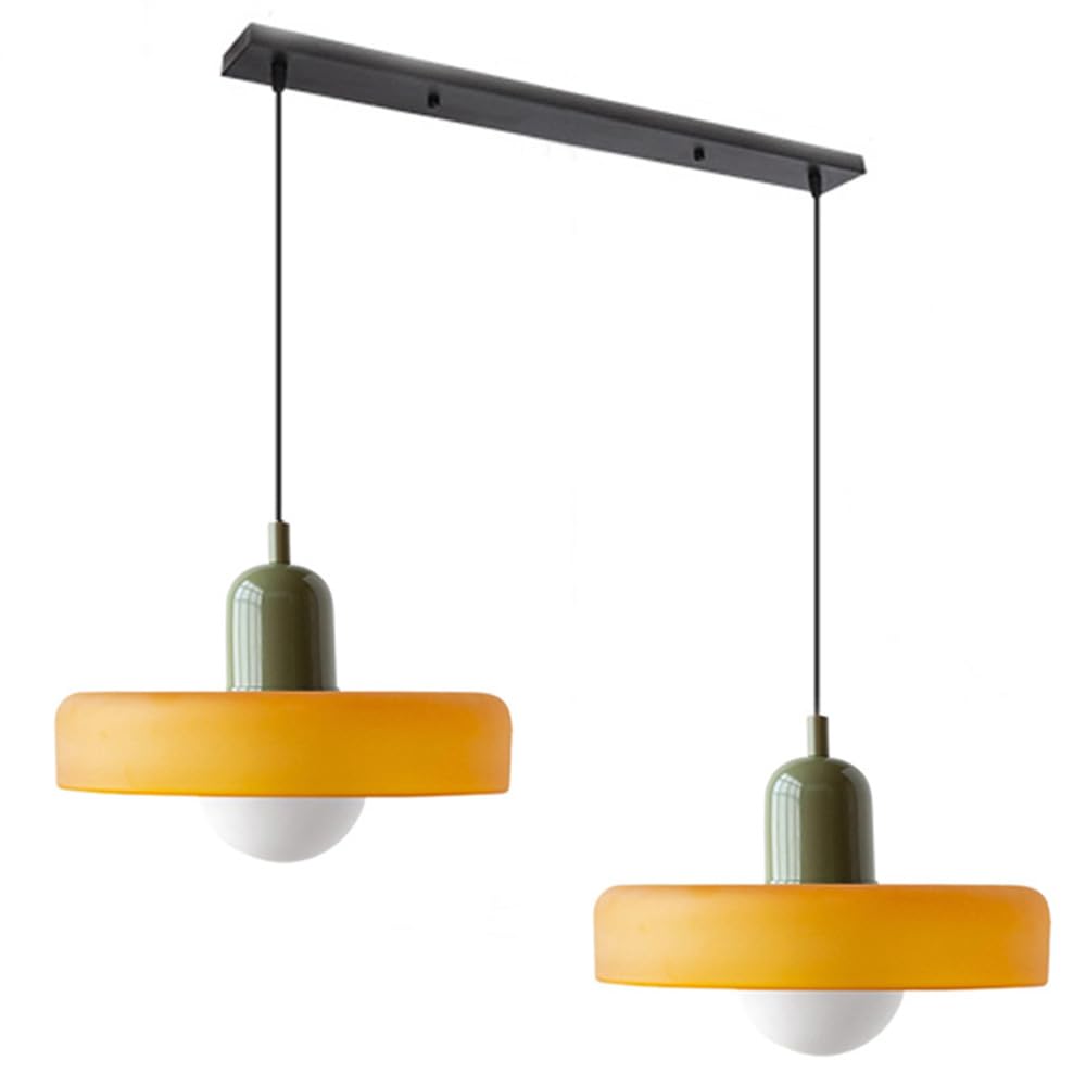 Lampa wisząca do jadalni, nowoczesna, z podwójnym oświetleniem.