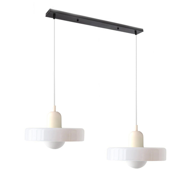 Lampa wisząca podwójna, designerski element do salonu.