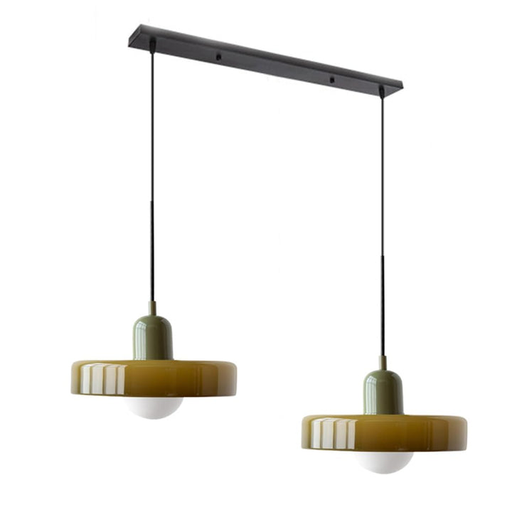 Lampa dekoracyjna do salonu, nowoczesny design, dwa klosze.