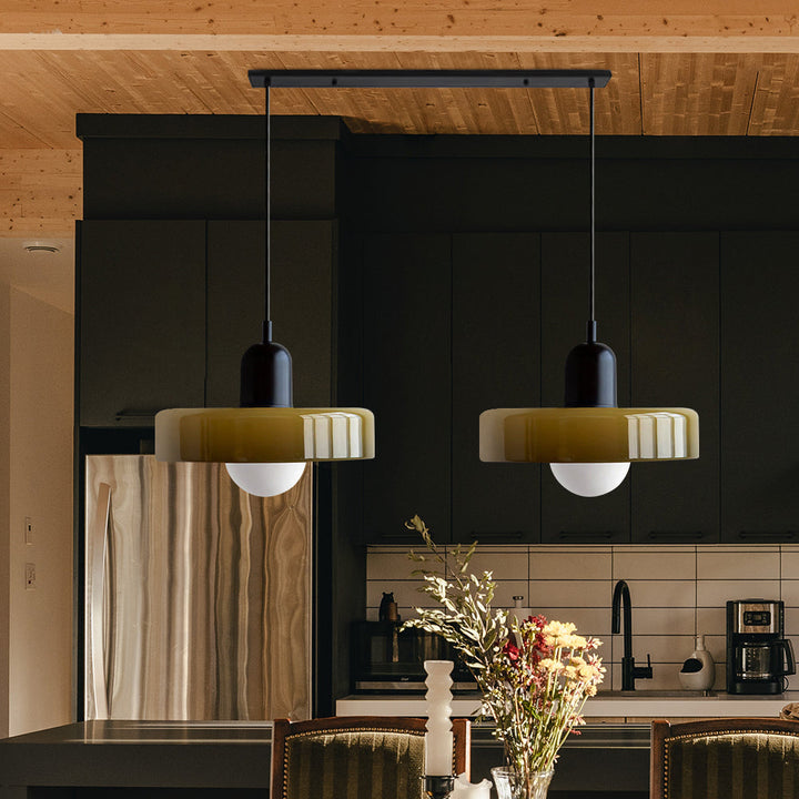 Lampa do salonu, nowoczesna, dwuramienna, akcent świetlny.