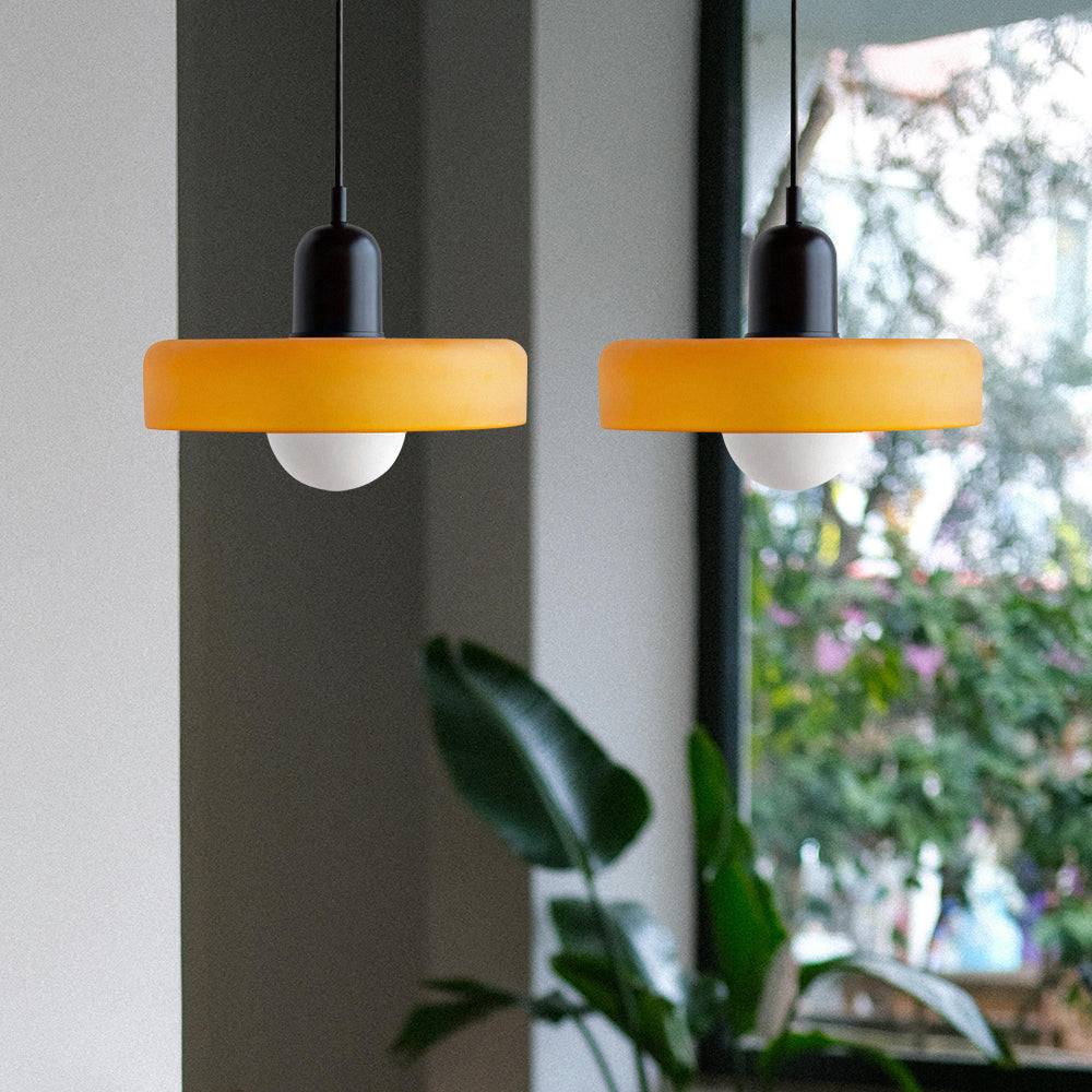 Funkcjonalna lampa wisząca nowoczesna, podwójne światło.