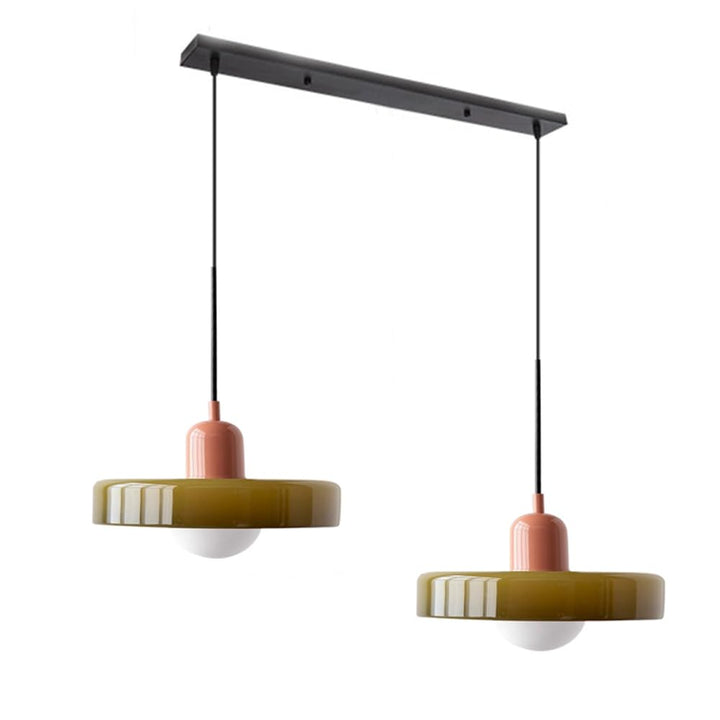 Uniwersalna lampa sufitowa z dwoma kloszami, nowoczesne wnętrza.