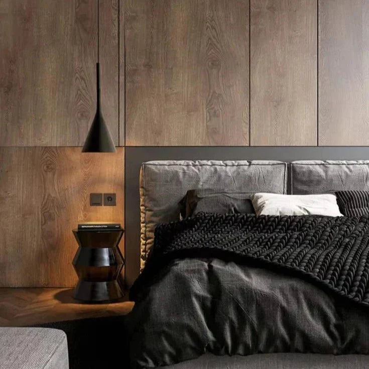 Elegancka lampa wisząca LED, minimalistyczny design. Nordyckie oświetlenie sufitowe do nowoczesnego wnętrza.
