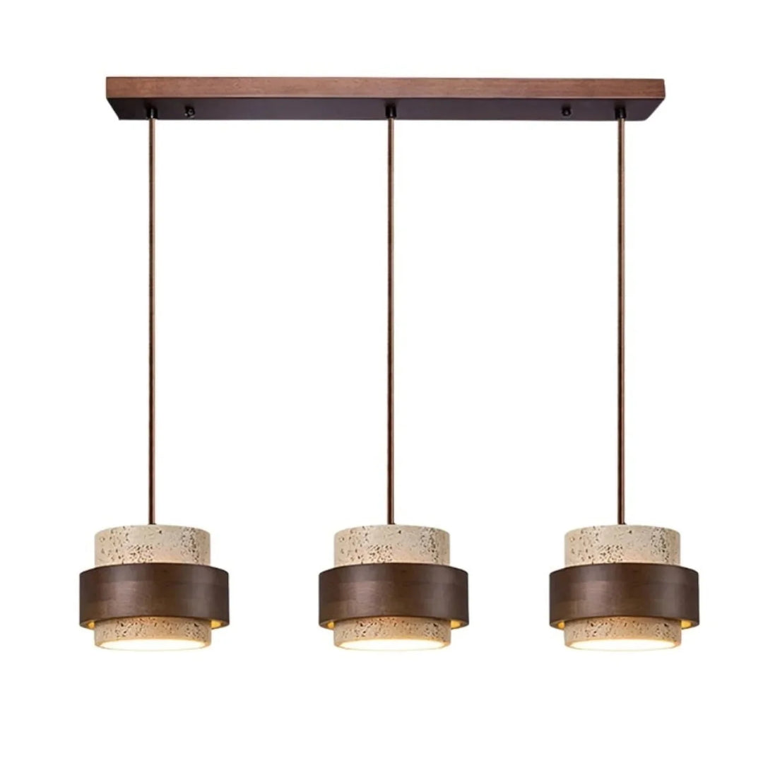 Ekskluzywna lampa sufitowa z trawertynu o ponadczasowym wzornictwie