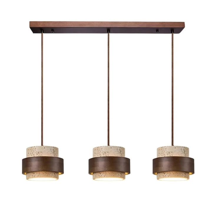 Ekskluzywna lampa sufitowa z trawertynu o ponadczasowym wzornictwie