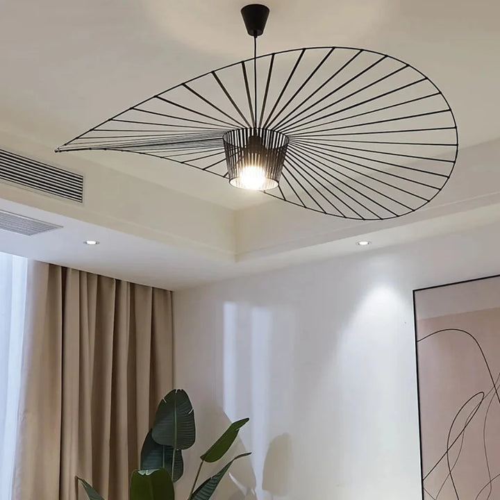 Elegancka lampa wisząca do salonu nowoczesna lampa kapelusz