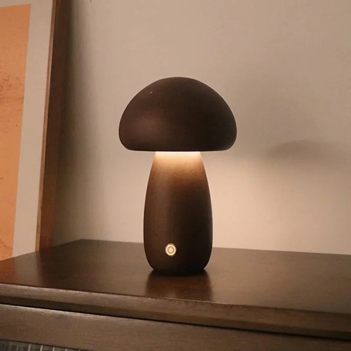 Przenośna lampka nocna grzybek, dotykowa. LED, z regulacją jasności, idealna do pokoju dziecięcego.