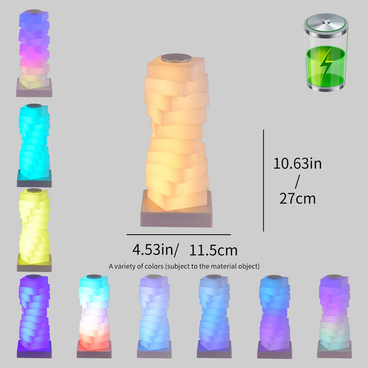 Nowoczesna lampka dotykowa LED RGB. 16 kolorów oświetlenia dekoracyjnego. Akumulatorowa, przenośna.