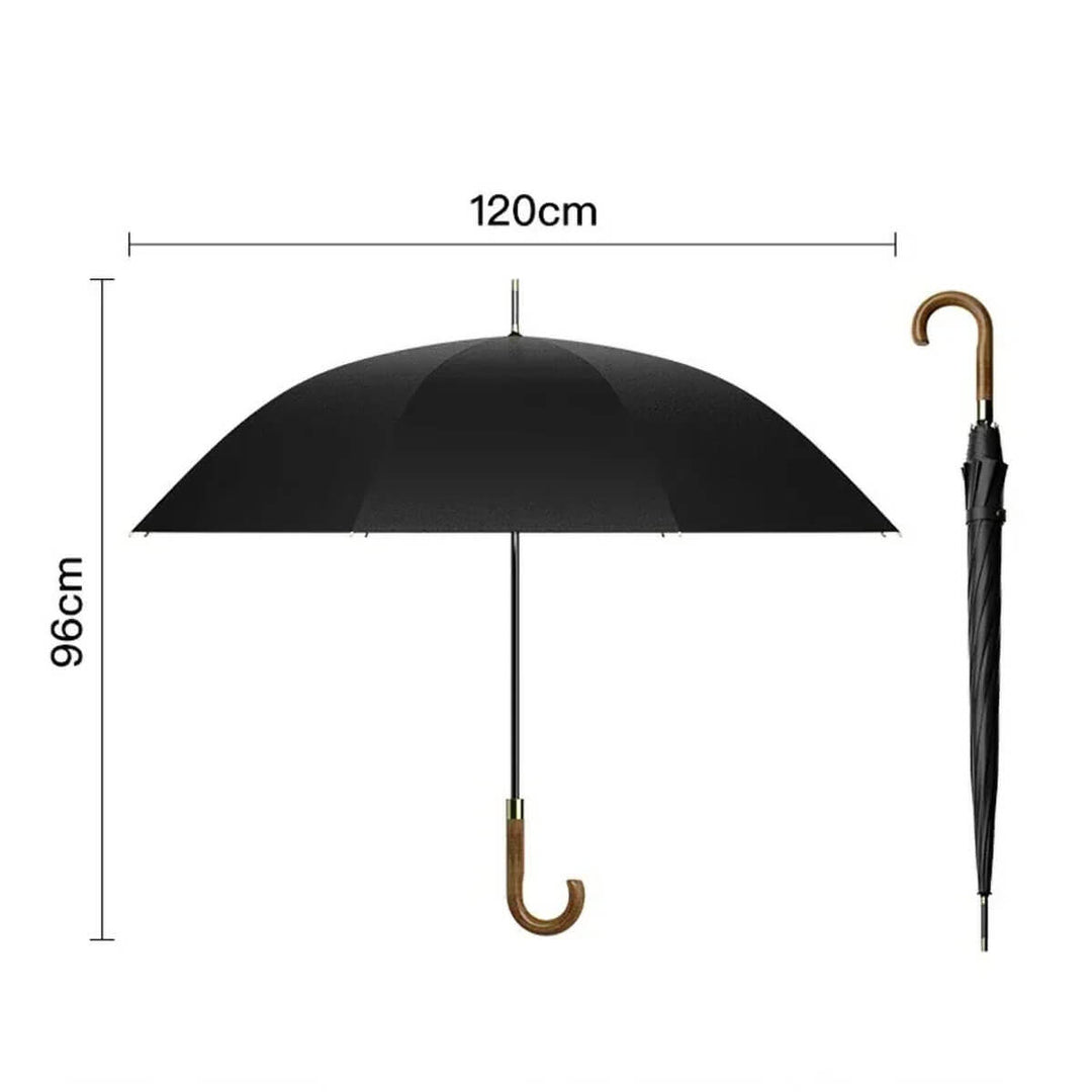 Elegancki parasol biznesowy męski w klasycznym czarnym kolorze