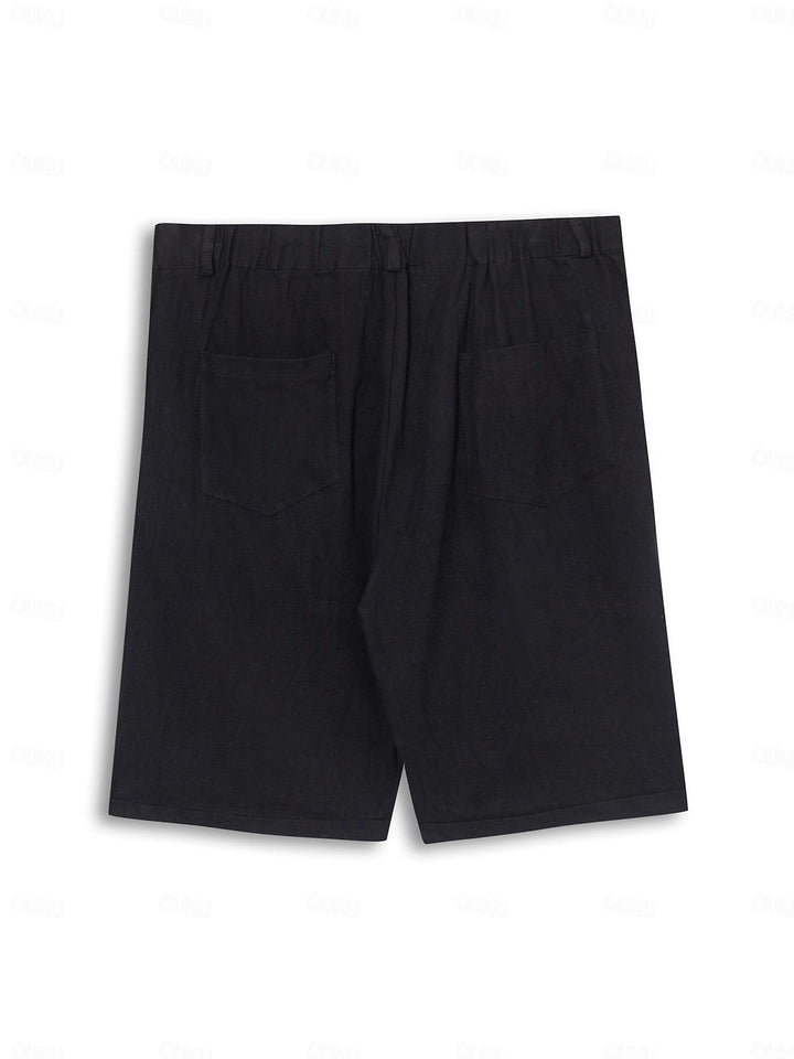 Stylowe męskie spodenki casual w neutralnym kolorze