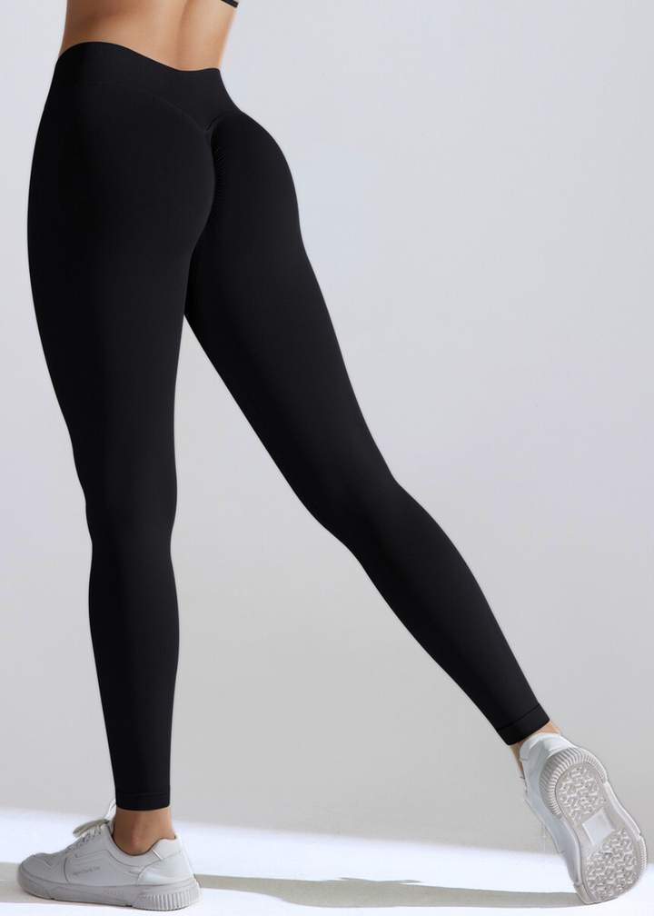 Modne legginsy modelujące scrunch z efektownym marszczeniem z tyłu