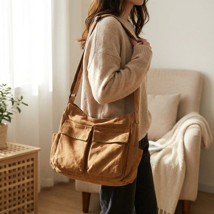 Lekka torba Packlite unisex, organizer z wieloma kieszeniami, idealna na codzienne niezbędniki.