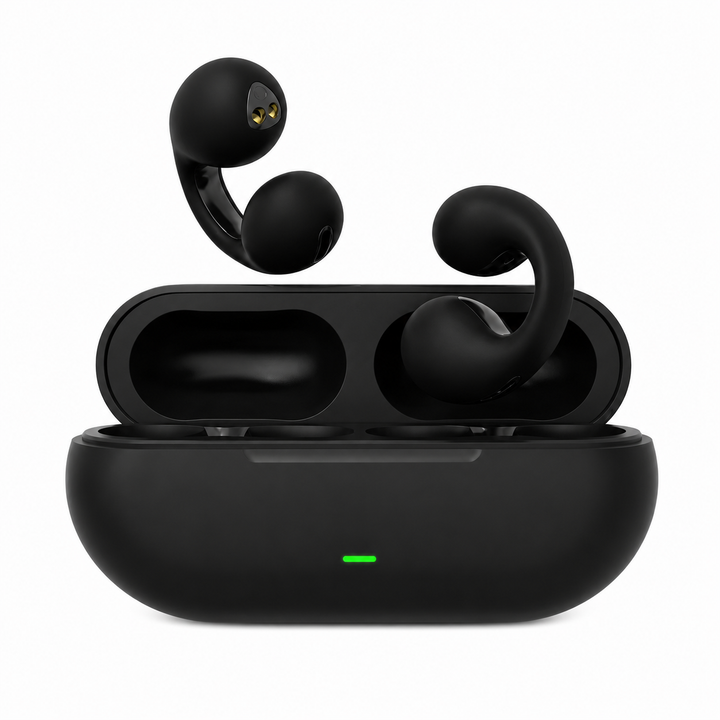 Lekkie, bezprzewodowe słuchawki sportowe z przewodnictwem kostnym. Wodoodporne, Bluetooth, idealne do treningu.