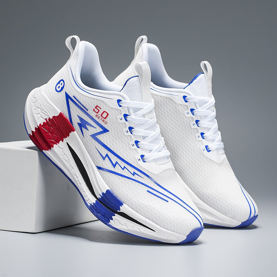 Buty do biegania męskie, wygodne, przewiewne, wielokolorowe, do sportu i outdooru.