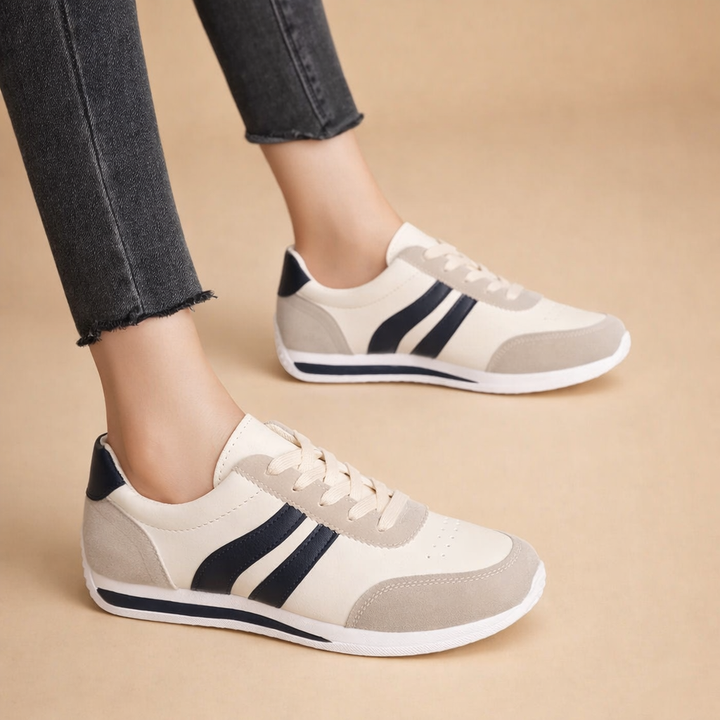 Czerwone damskie buty do chodzenia, niezwykle wygodne i lekkie. Oddychające obuwie sportowe na co dzień.