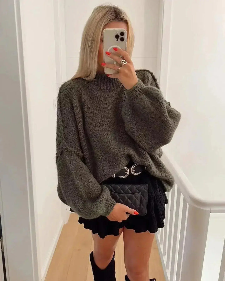 Stylowy codzienna garderoba damski sweter o luźnym kroju