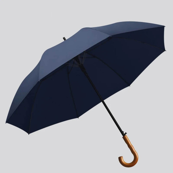 Zbliżenie na ergonomiczną rączkę parasola unisex