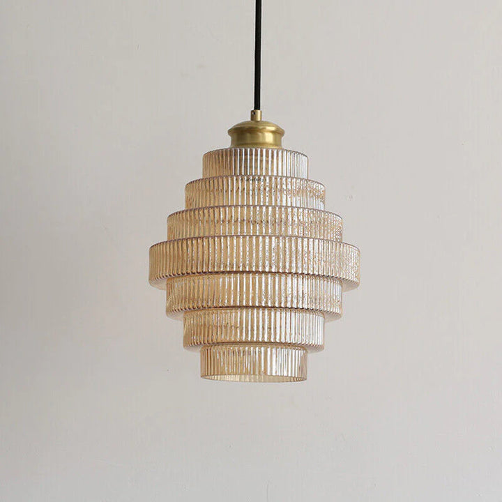 Lampa butelkowa wisząca, luksusowe oświetlenie wnętrz, mosiądz i szkło, wysoka jakość.