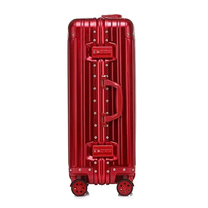 Aluminiowo-magnezowa walizka podróżna. Elegancki, twardy bagaż z cichymi kółkami i bezpiecznym zamkiem TSA.