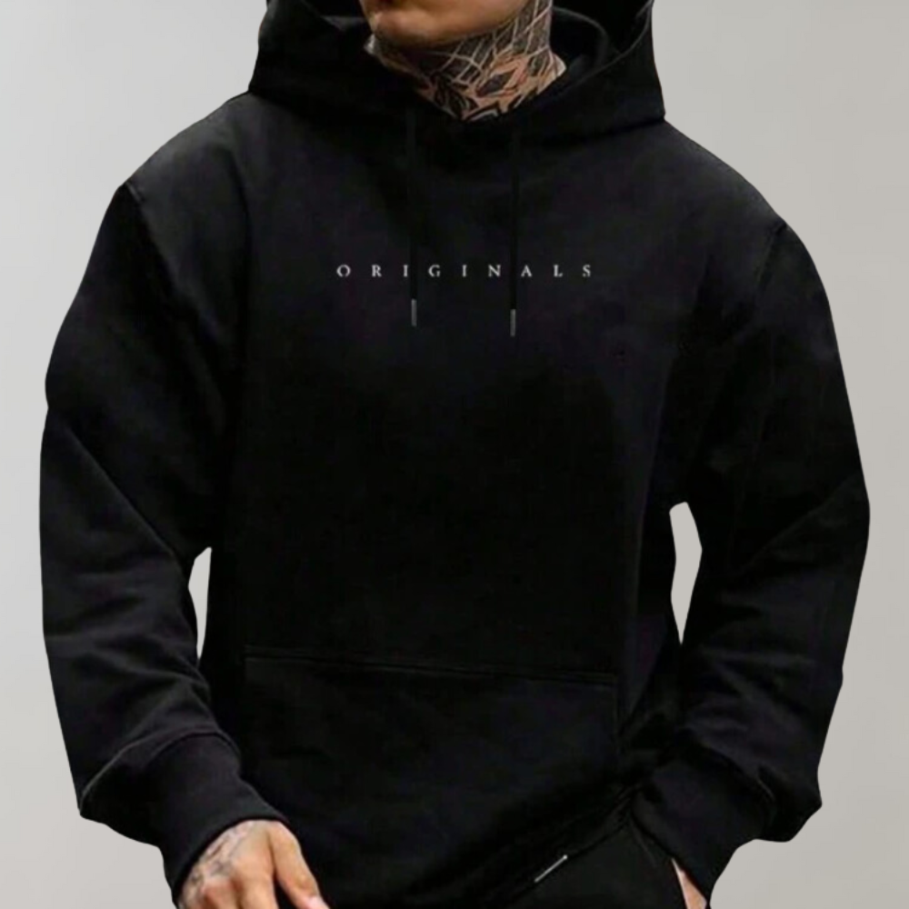 Męska bluza Isak z kapturem, komfortowa i modna. Idealna na zimę, luźny krój streetwear z praktyczną kieszenią kangurką.
