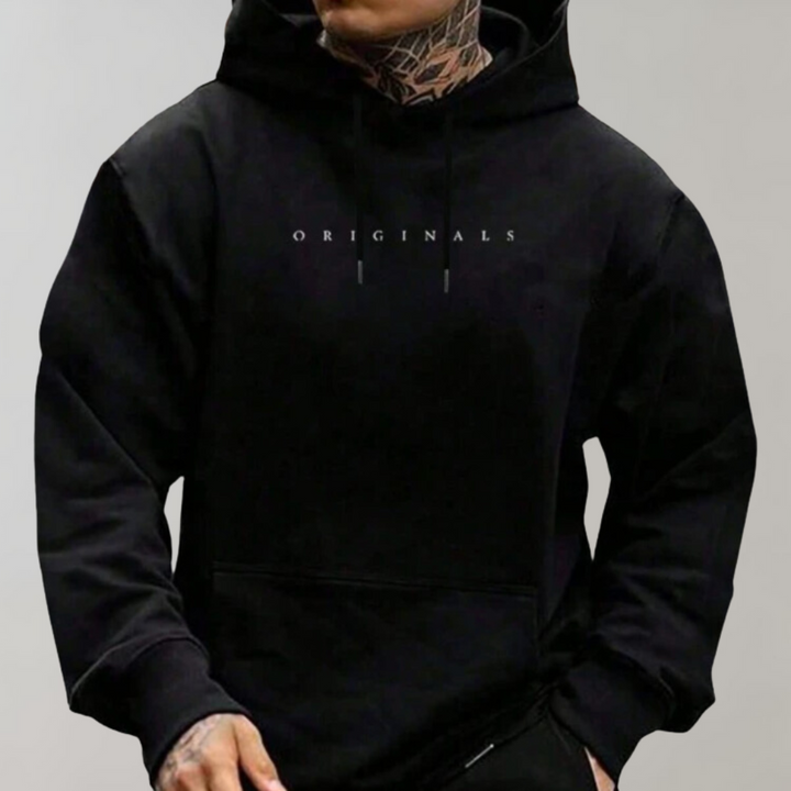 Męska bluza Isak z kapturem, komfortowa i modna. Idealna na zimę, luźny krój streetwear z praktyczną kieszenią kangurką.