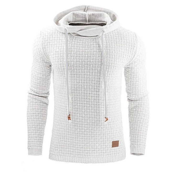 Wygodna męska bluza nierozpinana z kapturem, wytłaczany wzór. Idealna do casualowych stylizacji.