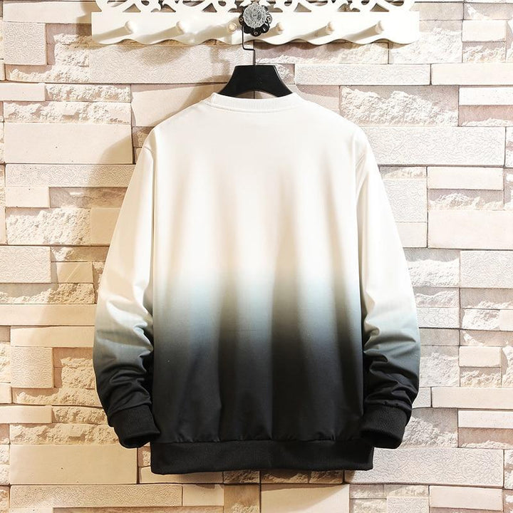 Stylowa męska bluza casualowa z efektem ombre. Nierozpinana, modna i wygodna, świetna do streetwearu. Wzór gradientowy.