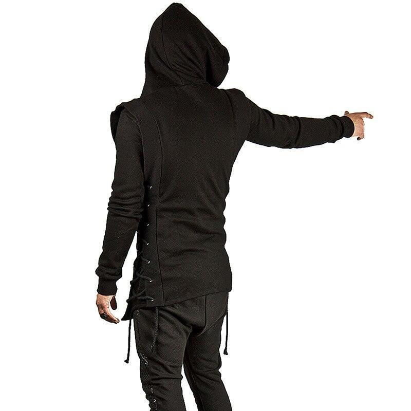 Asymetryczna męska bluza rozpinana z kapturem. Grafitowa bluza casualowa, idealna do codziennych stylizacji streetwear.