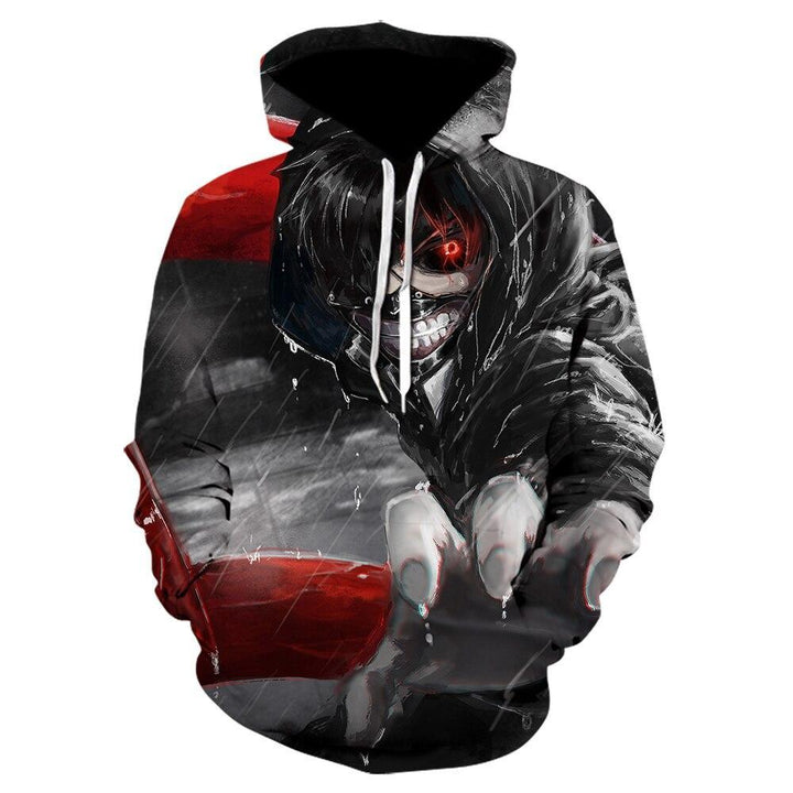 Stylowa męska bluza streetwear z kapturem i nadrukiem anime. Idealna dla fanów mangi, wyraża pasję i modę.
