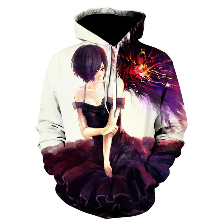 Casualowa męska bluza z kapturem anime. Świetna dla entuzjastów kultury japońskiej i mody streetwear.