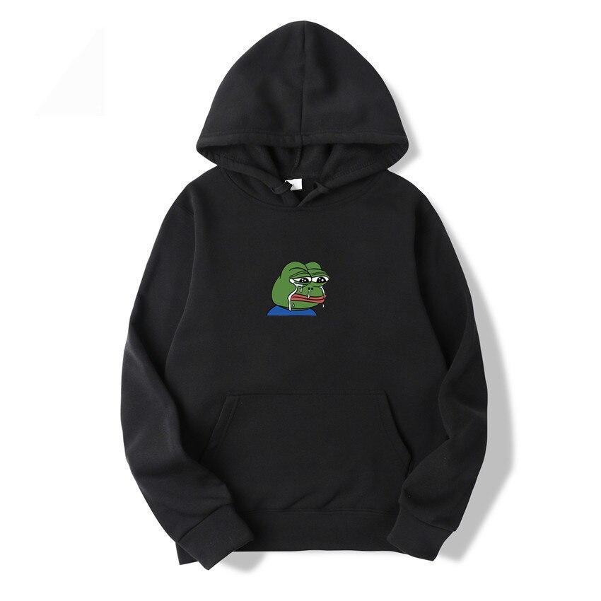 Męska bluza z kapturem i modnym nadrukiem żaby. Idealna do casualowych i streetwearowych stylizacji. Komfortowa odzież.