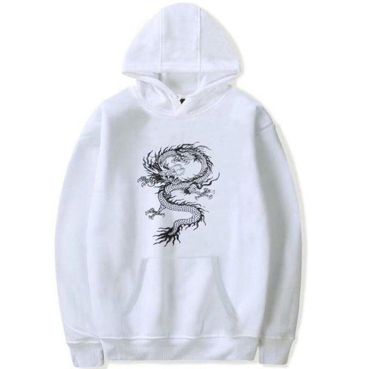 Stylowa męska bluza z kapturem i efektownym smoczym wzorem. Wygodna i modna odzież streetwear.