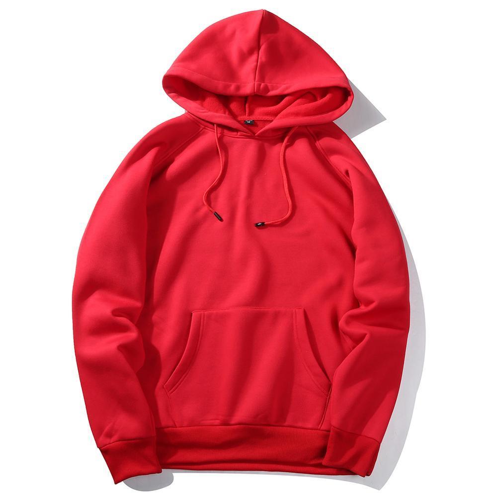 Sportowa męska bluza z kapturem, jednokolorowa. Komfortowy krój, idealna na trening i casualowy look.