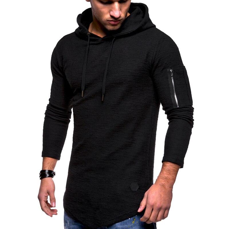 Męska bluza z kapturem, z modną kieszonką na rękawie. Idealna do casualowych stylizacji i streetwearu.