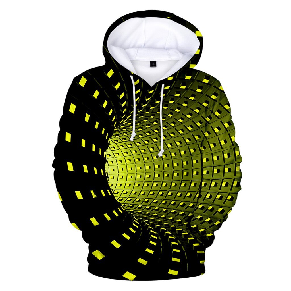Męska bluza z kapturem z modnym nadrukiem 3D, idealna do stylizacji casual i streetwear, wygodna i luźna.
