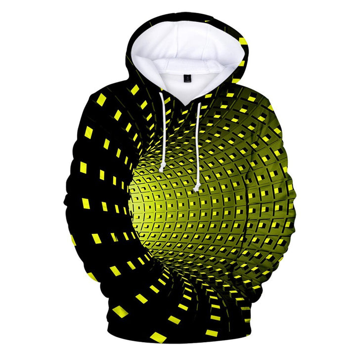 Męska bluza z kapturem z modnym nadrukiem 3D, idealna do stylizacji casual i streetwear, wygodna i luźna.