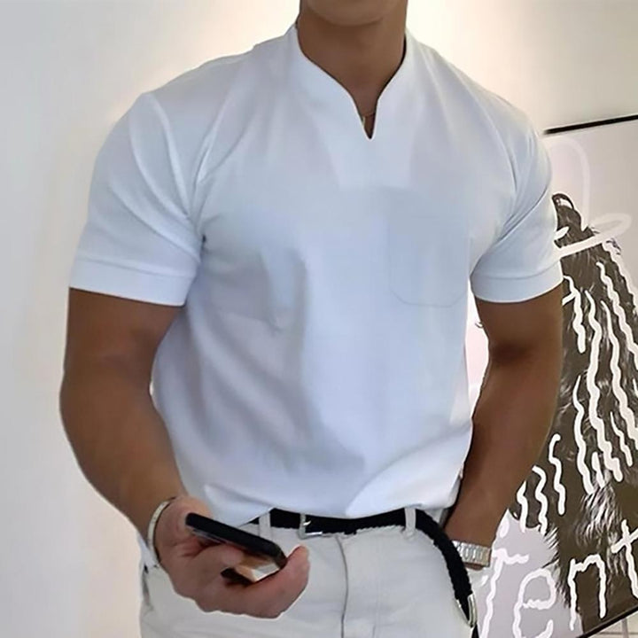 Męska elegancka koszulka polo. Idealna na co dzień i smart casual. Komfortowy, stylowy wybór.