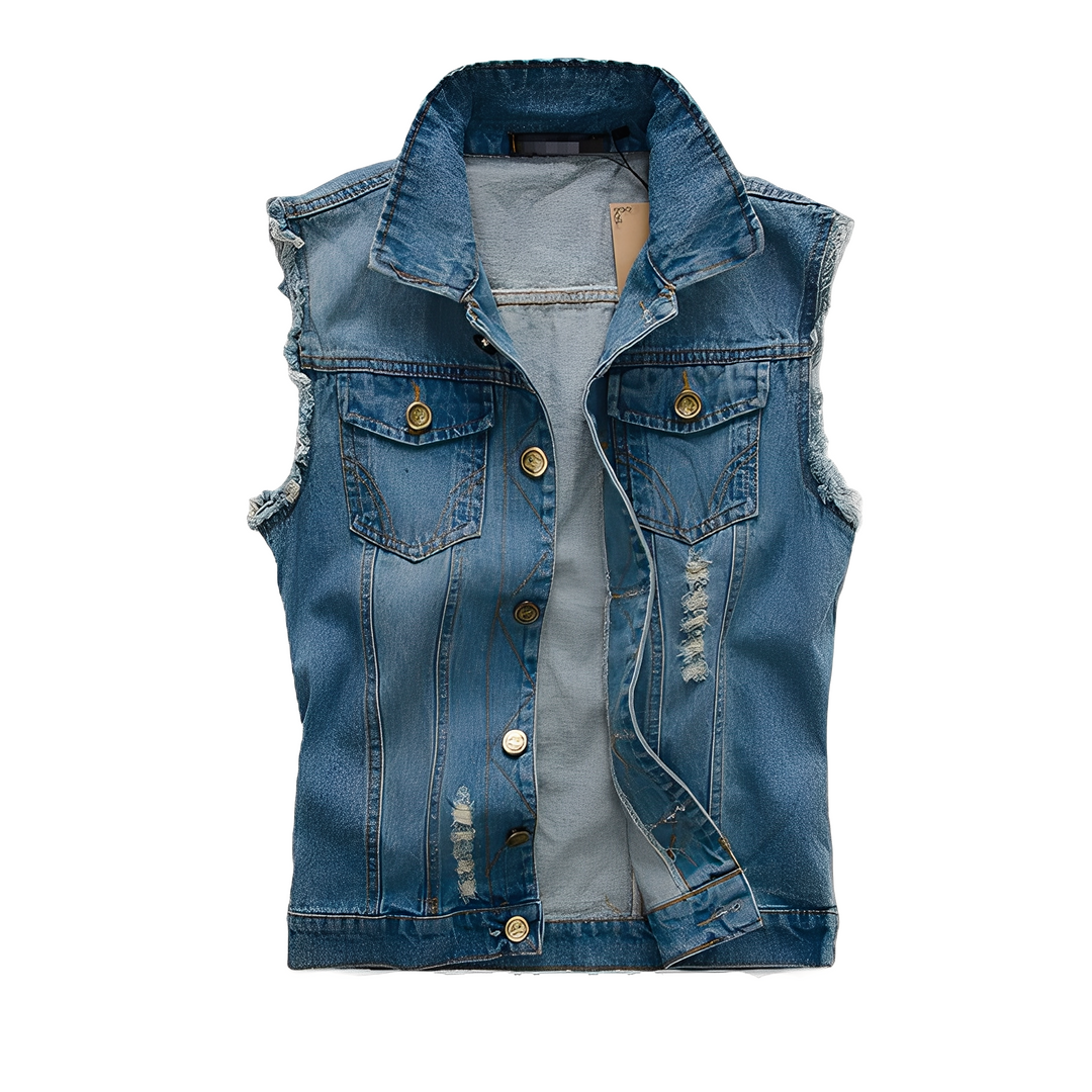 Stylowa kamizelka męska bezrękawnik na wiosnę i jesień, komfortowa odzież wierzchnia męska.