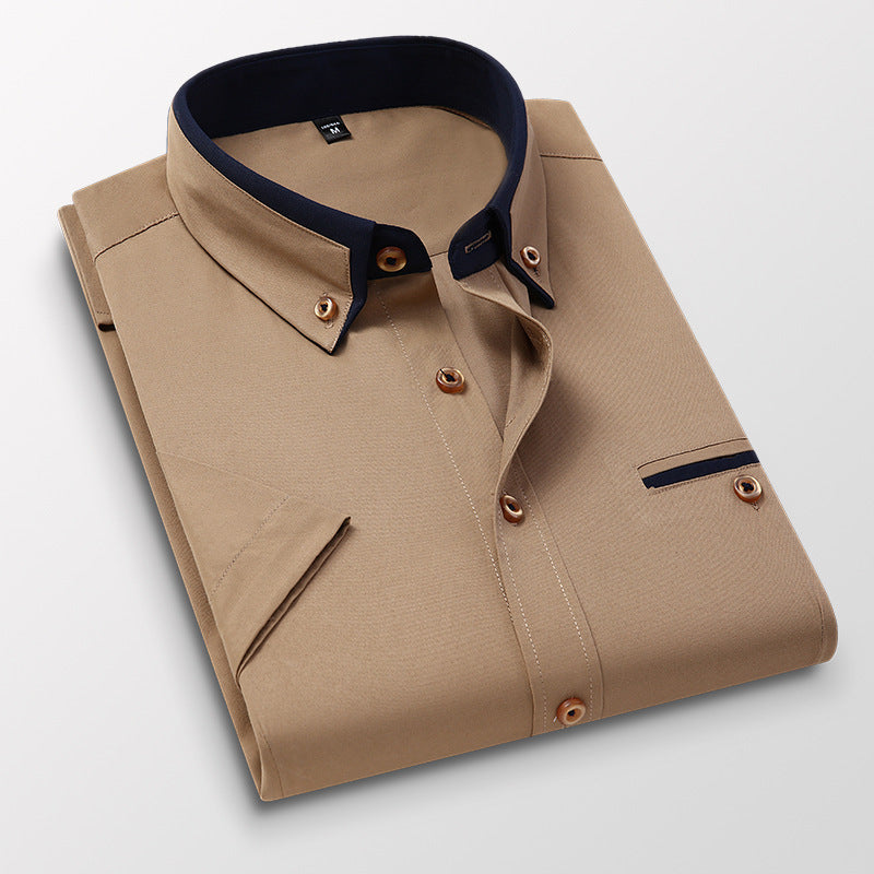 Męska koszula casualowa slim fit. Idealna na lato i wakacje, podkreślająca sylwetkę.