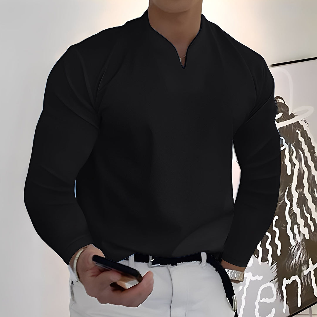 Męska koszula casualowa z długim rękawem. Stylowa, uniwersalna, elegancka i wygodna na co dzień.
