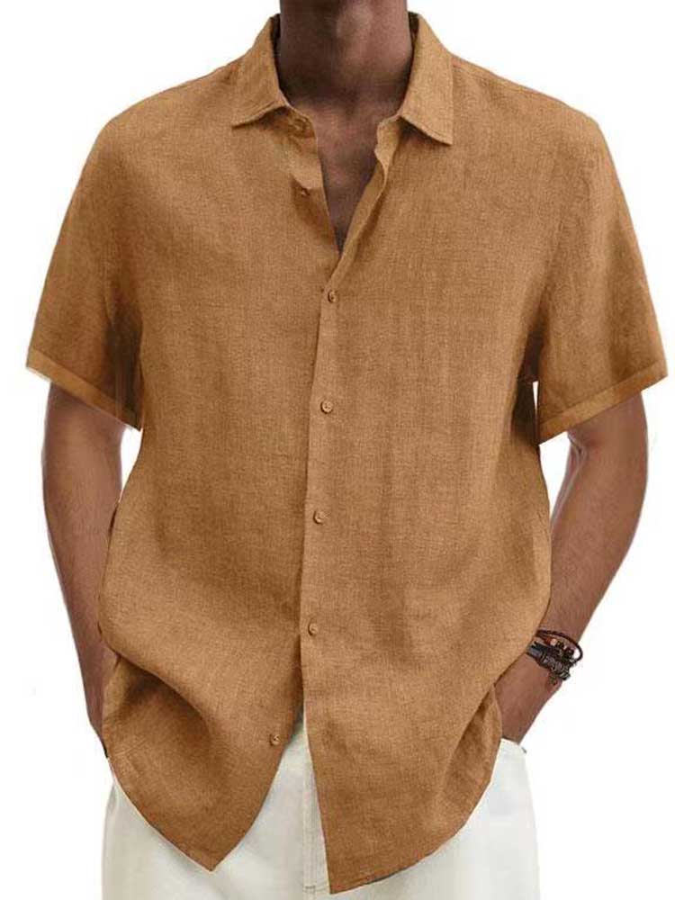 Casualowa męska koszula Leandro z krótkim rękawem. Must-have na lato, elegancka i przewiewna.