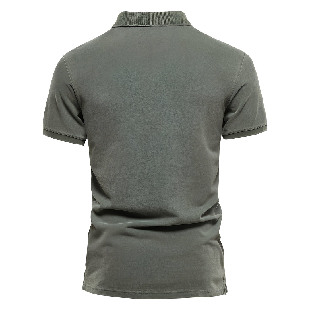 Elegancka męska koszula polo casual, krótki rękaw. Letnia, wygodna, świetna na codzienne wyjścia.
