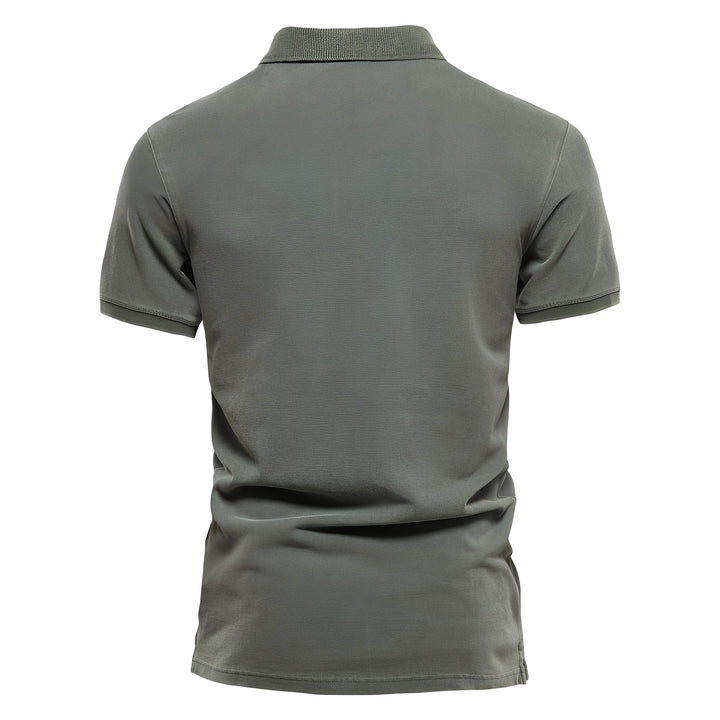 Elegancka męska koszula polo casual, krótki rękaw. Letnia, wygodna, świetna na codzienne wyjścia.