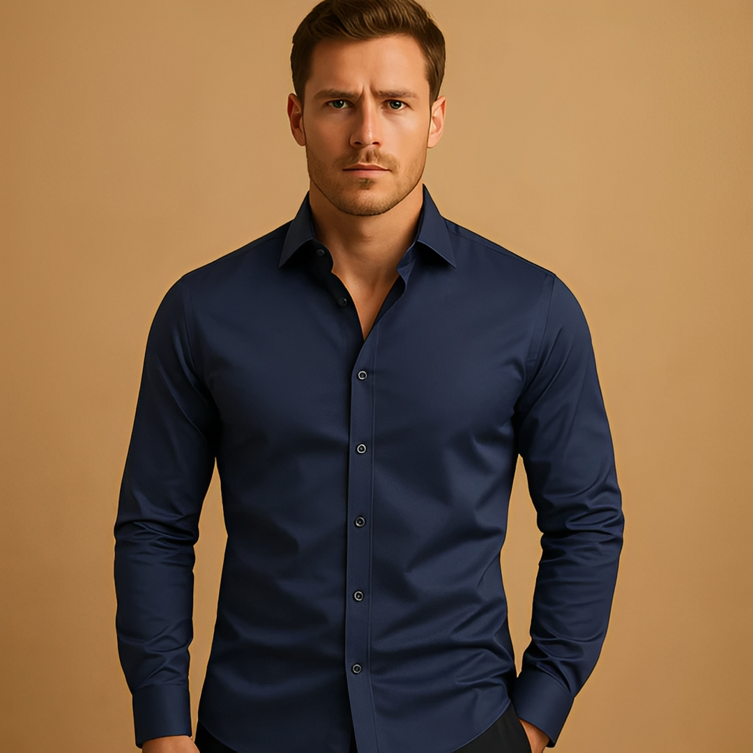 Wygodna męska koszula slim fit stretch. Komfortowa odzież męska o dopasowanym kroju, idealna na wiele okazji.