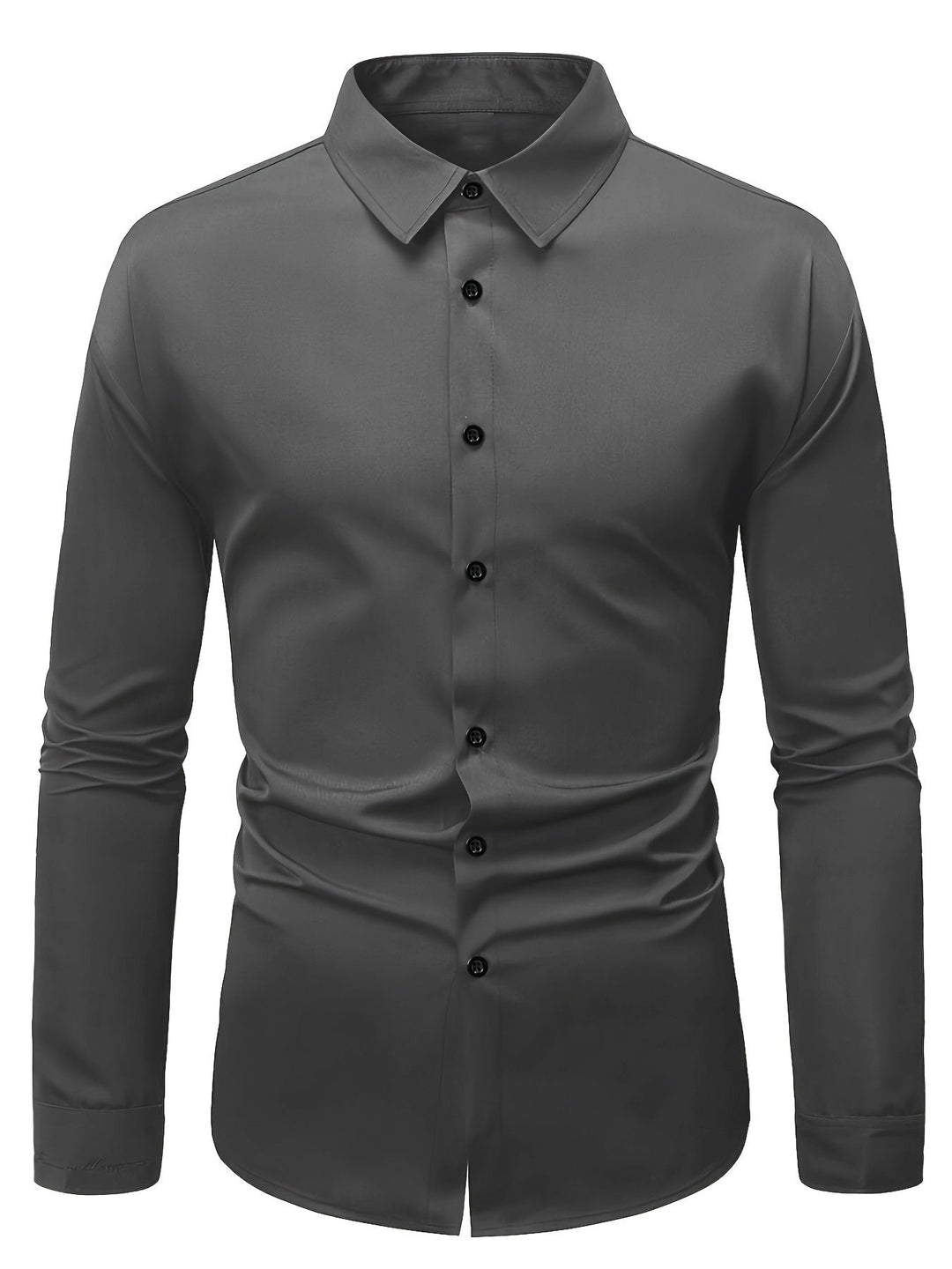 Męska koszula z długim rękawem, krój slim fit, idealna na wesele, elegancka odzież do biura.