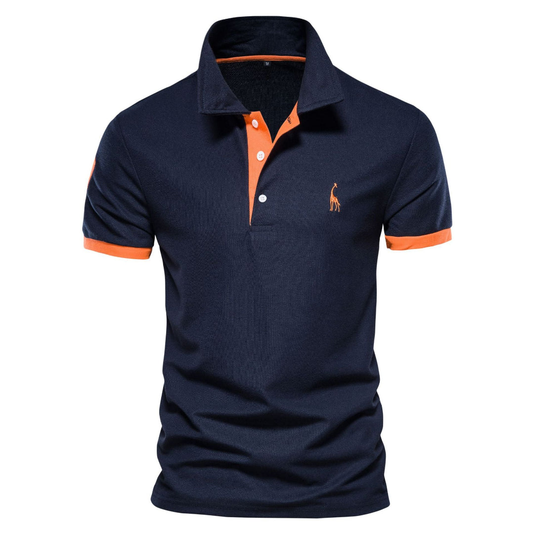 Stylowa męska koszulka polo w jednolitym kolorze, casualowa elegancja na lato.