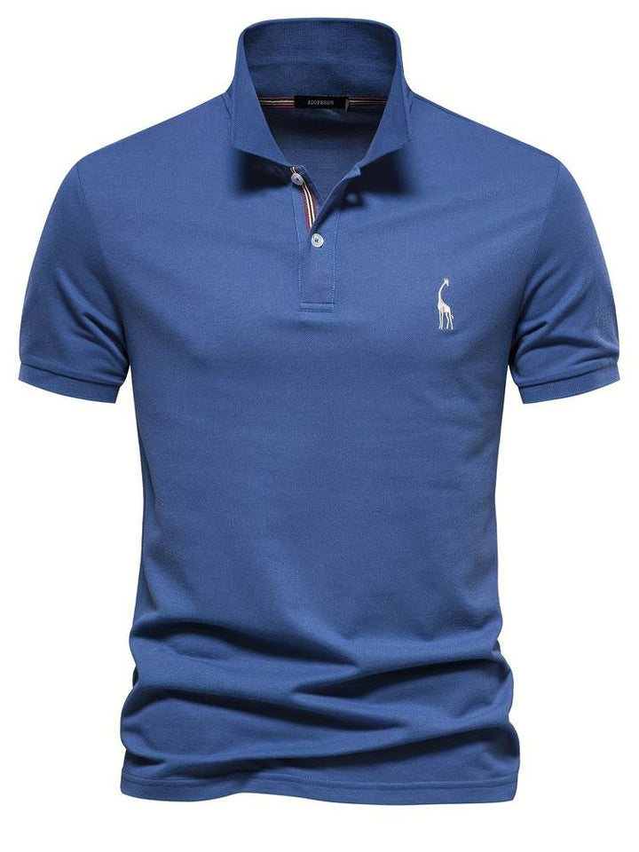 Komfortowa męska koszulka polo z oddychającego materiału, idealna na wiosnę i lato. Casualowy styl.