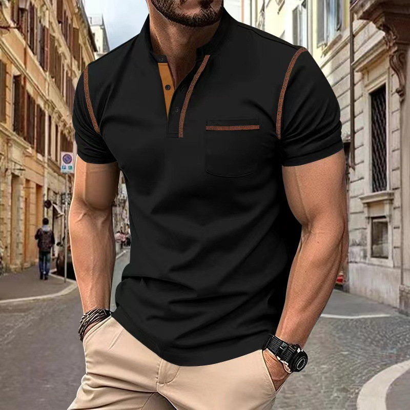 Męska koszulka polo, klasyczny krój, elegancka na co dzień. Idealna letnia moda męska.