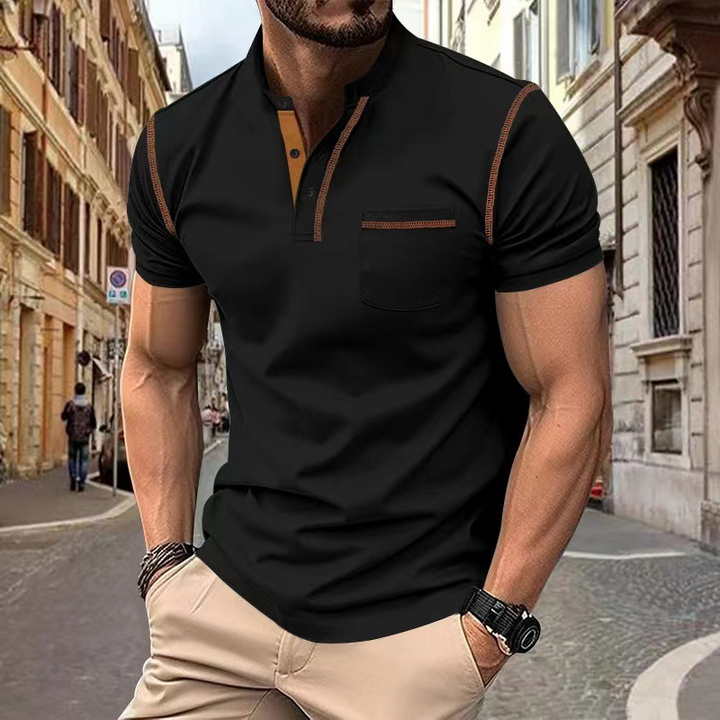 Męska koszulka polo, klasyczny krój, elegancka na co dzień. Idealna letnia moda męska.